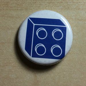 Lego Blue Square Brick Pin